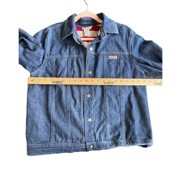Womens Coldwater‎ Creek Denim Jacket Blue Size M American Biker  Aztec Blanket - Picture 8 of 10